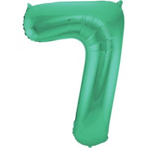 Folieballon cijfer 7 Metallic Mat groen 86cm