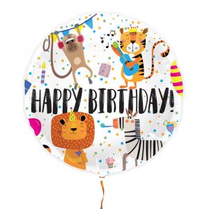Folieballon Happy Birthday dieren