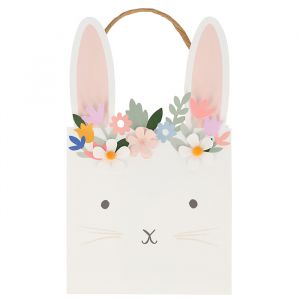 Uitdeeltasjes Floral Bunny (6st) Meri Meri