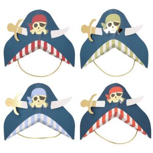 Feesthoedjes piratenhoeden Pirates (8st) Meri Meri