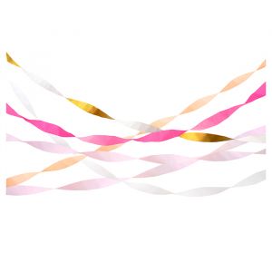 Streamers Pink crepe (5st) Meri Meri