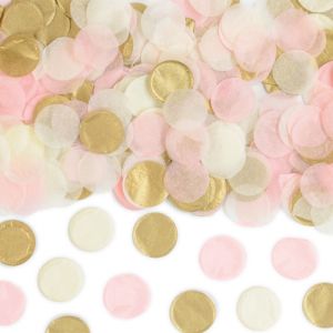 Confetti mix licht roze/goud