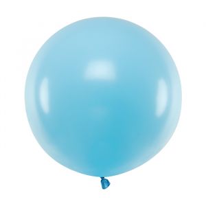 Pastel ballon blauw (60cm)