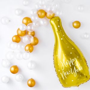Folieballon champagnefles Happy New Year (80cm)