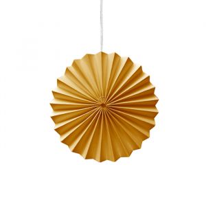 Ornamenten paper fans geel (10st) Delight Department