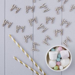 Houten Confetti Letters YAY Ginger Ray