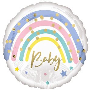 Folieballon Baby Pastel Rainbow (40cm)