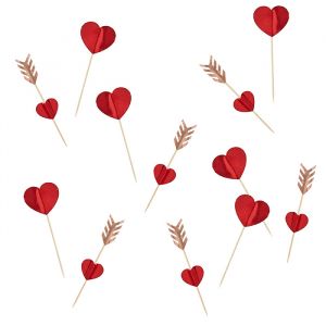 Prikkers Hearts Happy Valentine (12st) Hootyballoo