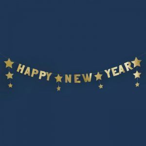 Slinger Happy New Year goud (2m) Hootyballoo