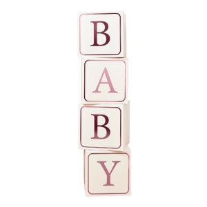Grote blokken BABY Pink Babyshower Hootyballoo