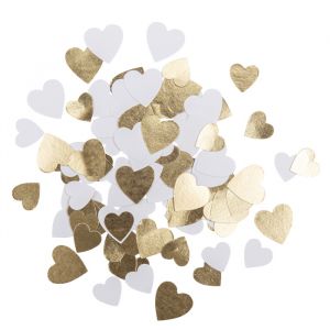 Confetti Gold Hearts
