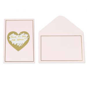 Kraskaarten hart roze (5st)