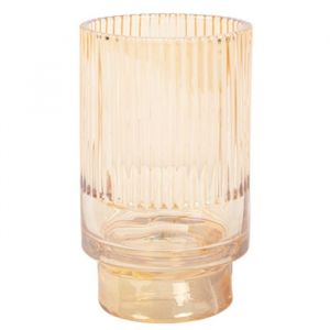 Waxinelichthouder Adèle rookglas 13x8,5 cm