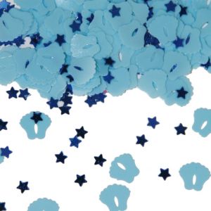 Sterren en Voetjes Confetti Blauw