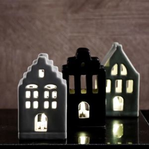 Jens Living keramieken huisje met lichtjes groen