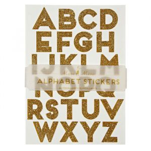 Gouden stickers alfabet