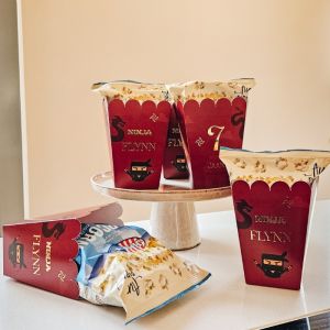 Popcornbakje met folie ninja