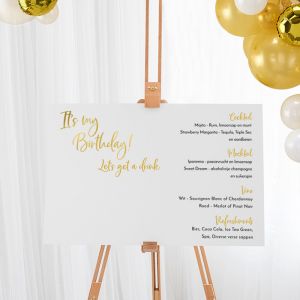 Cocktailbord verjaardag birthday goud collectie