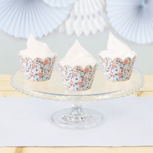 Cupcake wrappers Vintage Flowers (6st)