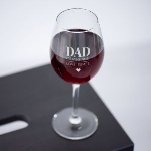 Wijnglas graveren DAD met naam