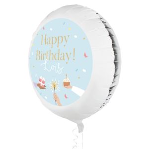 Folieballon verjaardag blue birthday
