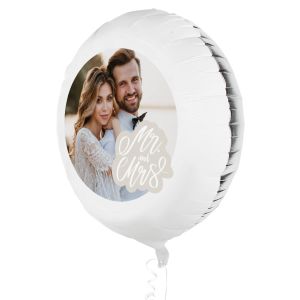 Folieballon trouwen Mr & Mrs