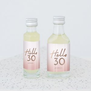 Mini flesje verjaardag hello 30