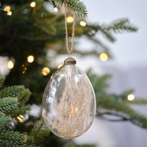 Glazen kersthanger pampas Nordic Noel (2st) Ginger Ray