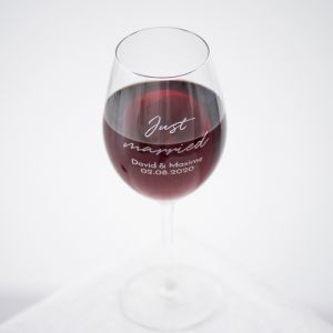 Wijnglas graveren met tekst