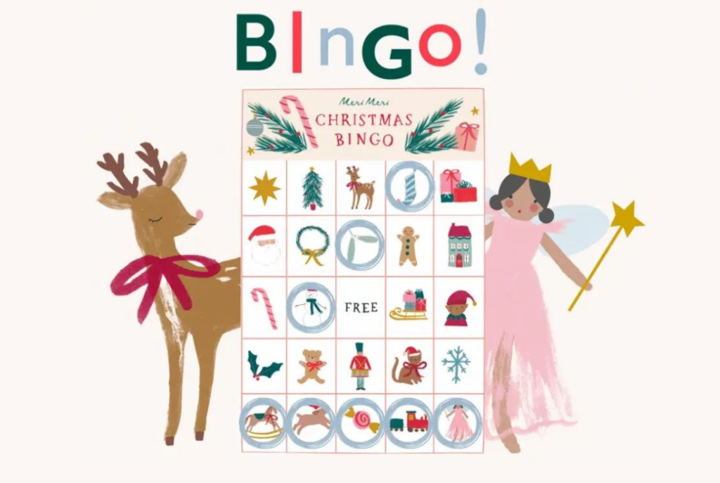 Kerst bingo voor kinderen van Meri Meri